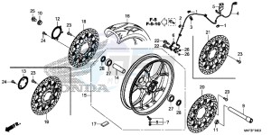 CBR1000S1H 2ED - (2ED) drawing FRONT WHEEL