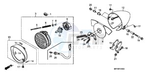 VT1300CXAB drawing HEADLIGHT