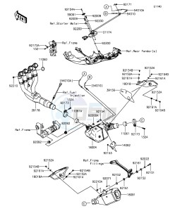 NINJA ZX-10R ABS ZX1000SGFA XX (EU ME A(FRICA) drawing Muffler(s)