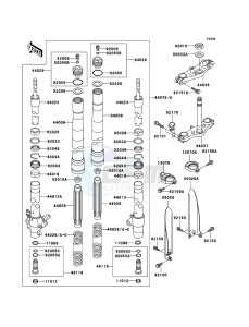 KX85 / KX85 II KX85-A5 EU drawing Front Fork