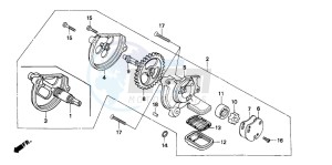 CB250 drawing OIL PUMP