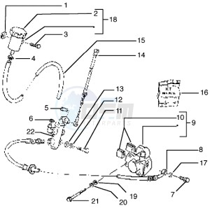 Typhoon 50 drawing Front brake cylinder-Brake caliper