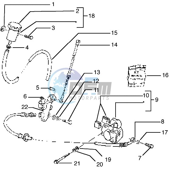 Front brake cylinder-Brake caliper