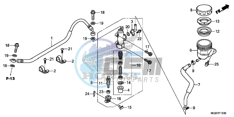 REAR BRAKE MASTER CYLINDER (CB600F)