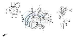 CRF230F drawing LEFT CRANKCASE COVER