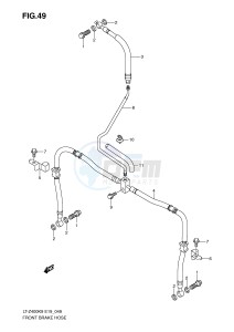 LT-Z400 (E19) drawing FRONT BRAKE HOSE