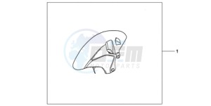 CBR1000RA9 UK - (E / ABS MKH MME REP) drawing CARBON FIBER FRONT FENDER