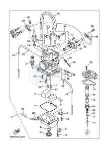 YZ250 (BCR9) drawing CARBURETOR