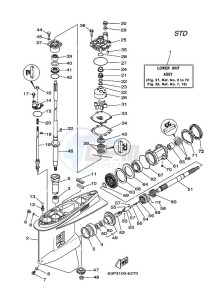 F150AETL drawing PROPELLER-HOUSING-AND-TRANSMISSION-1