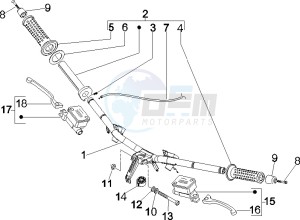 GTS 250 ABS UK drawing Handlebars - Master cil