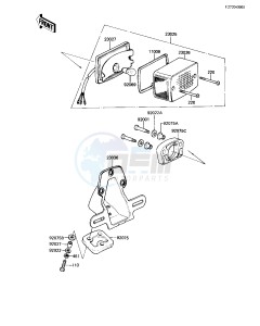 KZ 250 W [LTD BELT] (W1) [LTD BELT] drawing TAILLIGHT