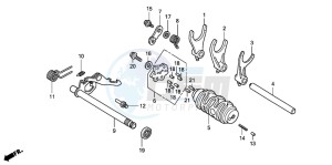 CBR125RW drawing GEAR SHIFT DRUM