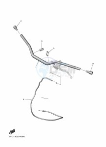 NIKEN GT MXT890D (BFD1) drawing STEERING HANDLE & CABLE