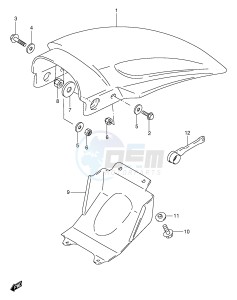 RM80 (E24) drawing REAR FENDER