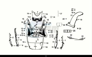 JET 14 125 AC (XC12W2-EU) (E5) (M1) drawing FLOOR PANEL - CENTER COVER