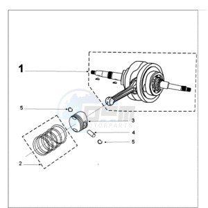 FIGHT 3 E A 4T drawing CRANKSHAFT AND CYLINDER