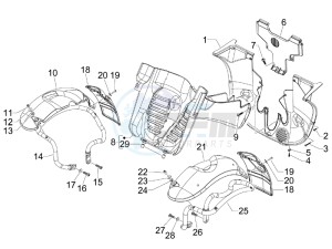 Fuoco 500 e3 800 drawing Wheel housing - Mudguard