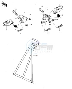 KX 125 A [KX125] (A6) [KX125] drawing FOOTRESTS_STAND -- 80 A6- -