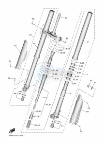 YZ450F (BR96) drawing FRONT FORK