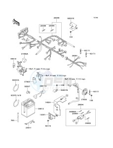 KL 650 A [KLR 650] (A6F-A7F) A6F drawing CHASSIS ELECTRICAL EQUIPMENT