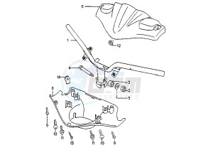 SPEEDFIGHT AQUA - 50 cc drawing STEERING HANDLE