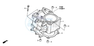 TRX500FA FOURTRAX FOREMAN drawing CYLINDER