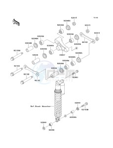 KDX 200 H [KDX200] (H6-H9) [KDX200] drawing REAR SUSPENSION