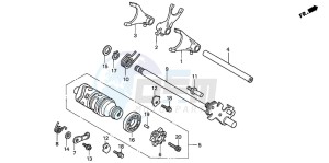 CB500S drawing GEARSHIFT DRUM