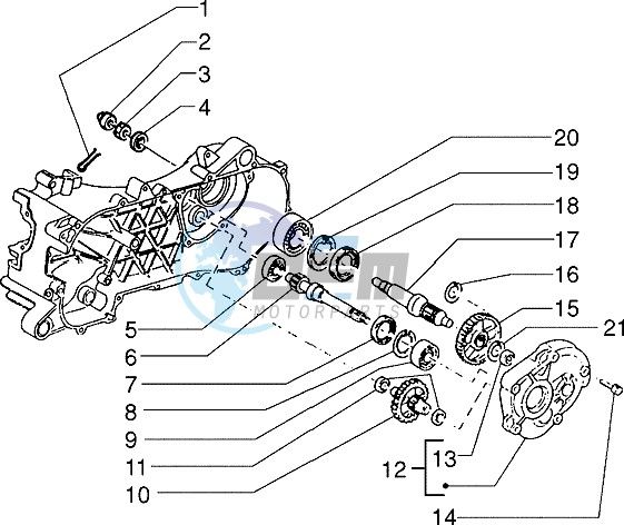 Rear wheel shaft