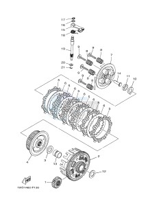 MTN250 MTN-250 MT-250 (B046) drawing CLUTCH