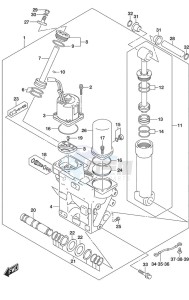 DF 300AP drawing Trim Cylinder w/Transom (X or XX)