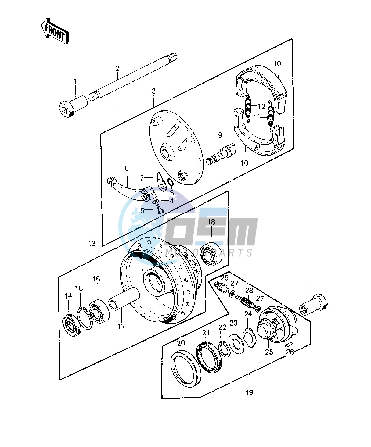 FRONT HUB_BRAKE -- 80-81 A7_A8- -