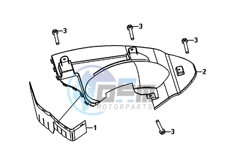 REAR FENDER REAR INNER FENDER / ALLO 50 (25 KM/H) (AJ05WA-NL) (L8-M0)