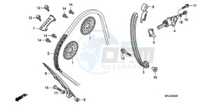 CBR1000RA9 UK - (E / ABS MKH MME) drawing CAM CHAIN/TENSIONER