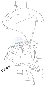 AY50 (V-W-X-Y) katana drawing FRONT FENDER (model V W X)