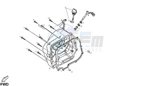 DXR - 250 CC drawing CLUTCH COVER