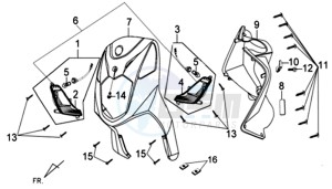 X'PRO 50 drawing FR PLATE / INNER PROTECTOR / INDICATORS