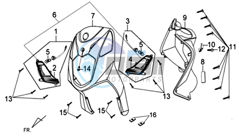 FR PLATE / INNER PROTECTOR / INDICATORS