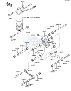 ZX 600 [NINJA 600R] (C3-C7) [NINJA 600R] drawing REAR SUSPENSION