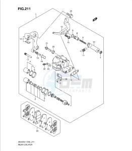 AN400Z drawing REAR CALIPER (AN400AL1 E24)