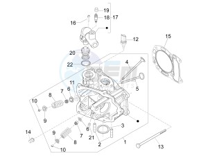 MP3 125 ie Touring drawing Cilinder head unit - Valve