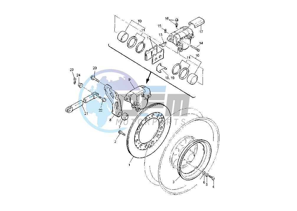 REAR BRAKE CALIPER