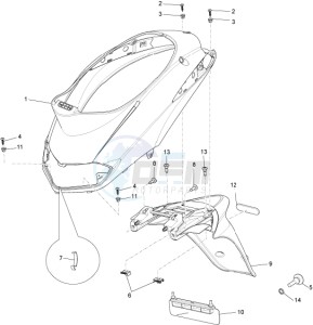 Liberty 150 4t 2v ie e3 (Vietnam) drawing Rear cover - Splash guard