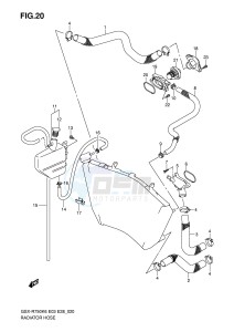 GSX-R750 (E3-E28) drawing RADIATOR HOSE