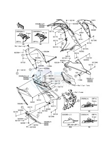 NINJA_300_ABS EX300BFF XX (EU ME A(FRICA) drawing Cowling Lowers