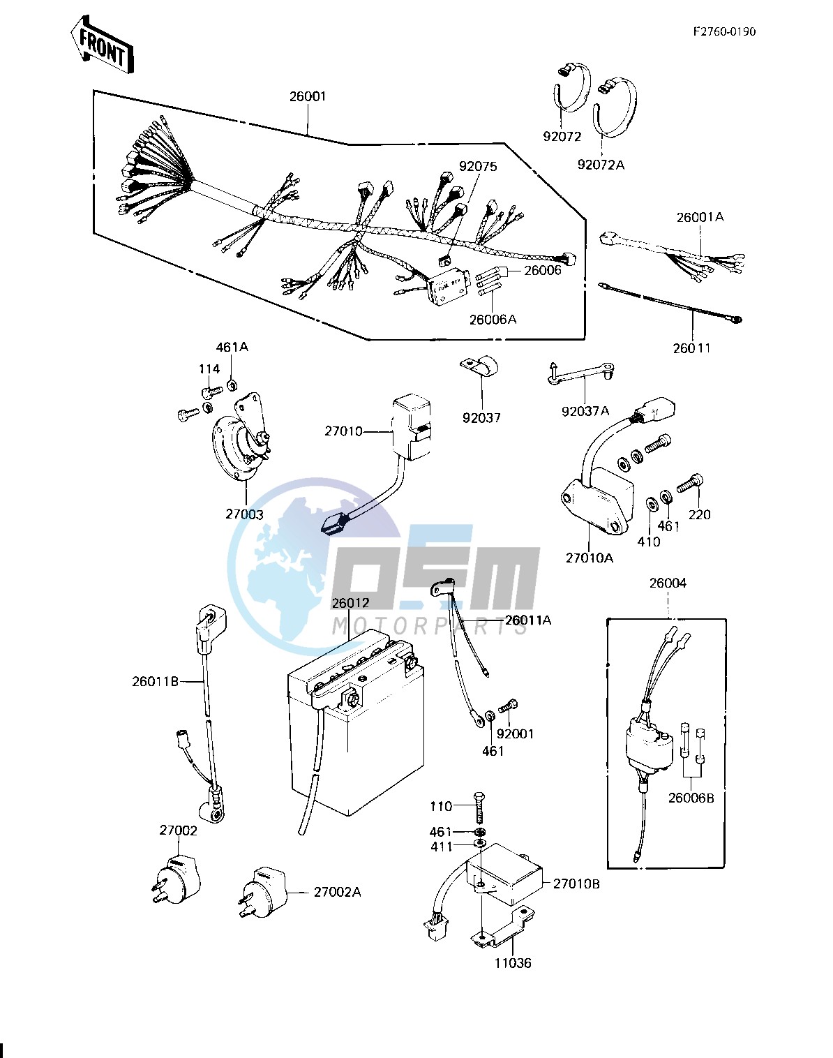 CHASSIS ELECTRICAL EQUIPMENT -- KZ750-H4- -