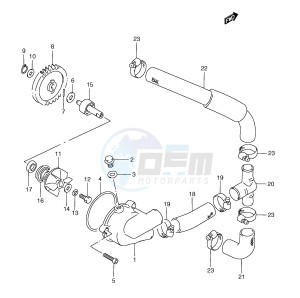 RGV250 (E24) drawing WATER PUMP