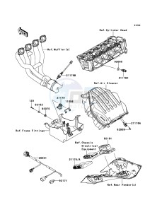 Z1000SX ZX1000GCF FR GB XX (EU ME A(FRICA) drawing Fuel Injection