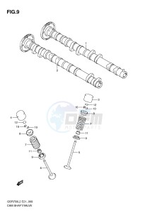 GSR750 (E21) drawing CAM SHAFT VALVE