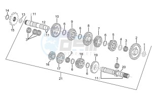 RX 125 (eng. 122cc) drawing Transmission 6 speed